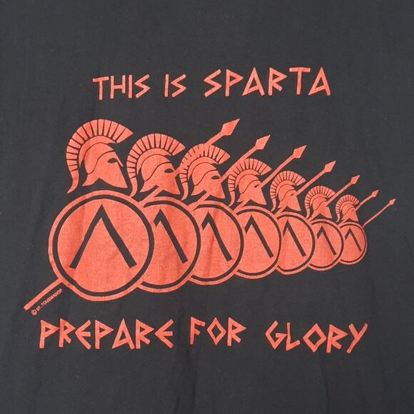 B&C Collection This Is Sparta Graphic Short Sleeve Tee Black Small - Picture 2 of 5
